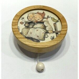 Vintage M.I. Hummel Swiss Musical Movement Pull String Music Box Dr. Zhivago